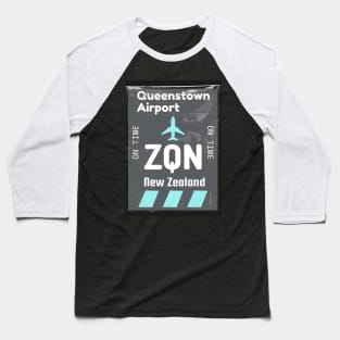 Airport ZQN Queenstown Baseball T-Shirt